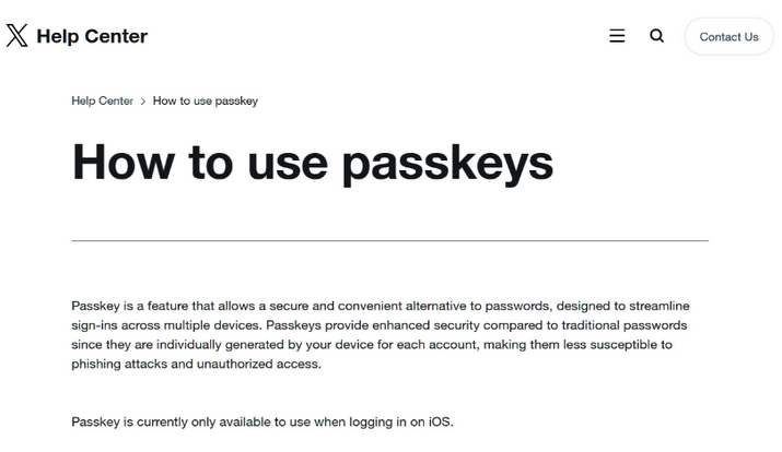 伊川苹果维修店铺分享iOS用户如何通过通行密钥(Passkey)登录 